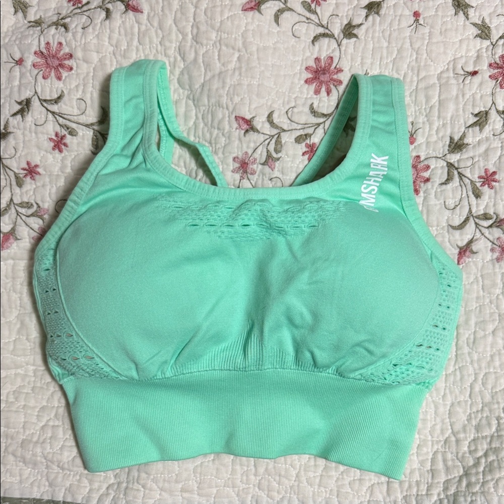 Gymshark Mint Green Lace Sports Bra
